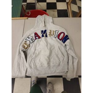 Champion Reverse Weave Hoodie‎ Sweatshirt Mens Small S Gray Pullover Hoody